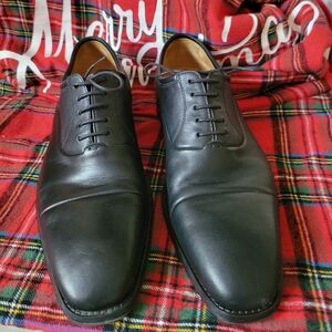 Magnanni Federico-Oxford Black Leather Men's Dress Shoes Size 10